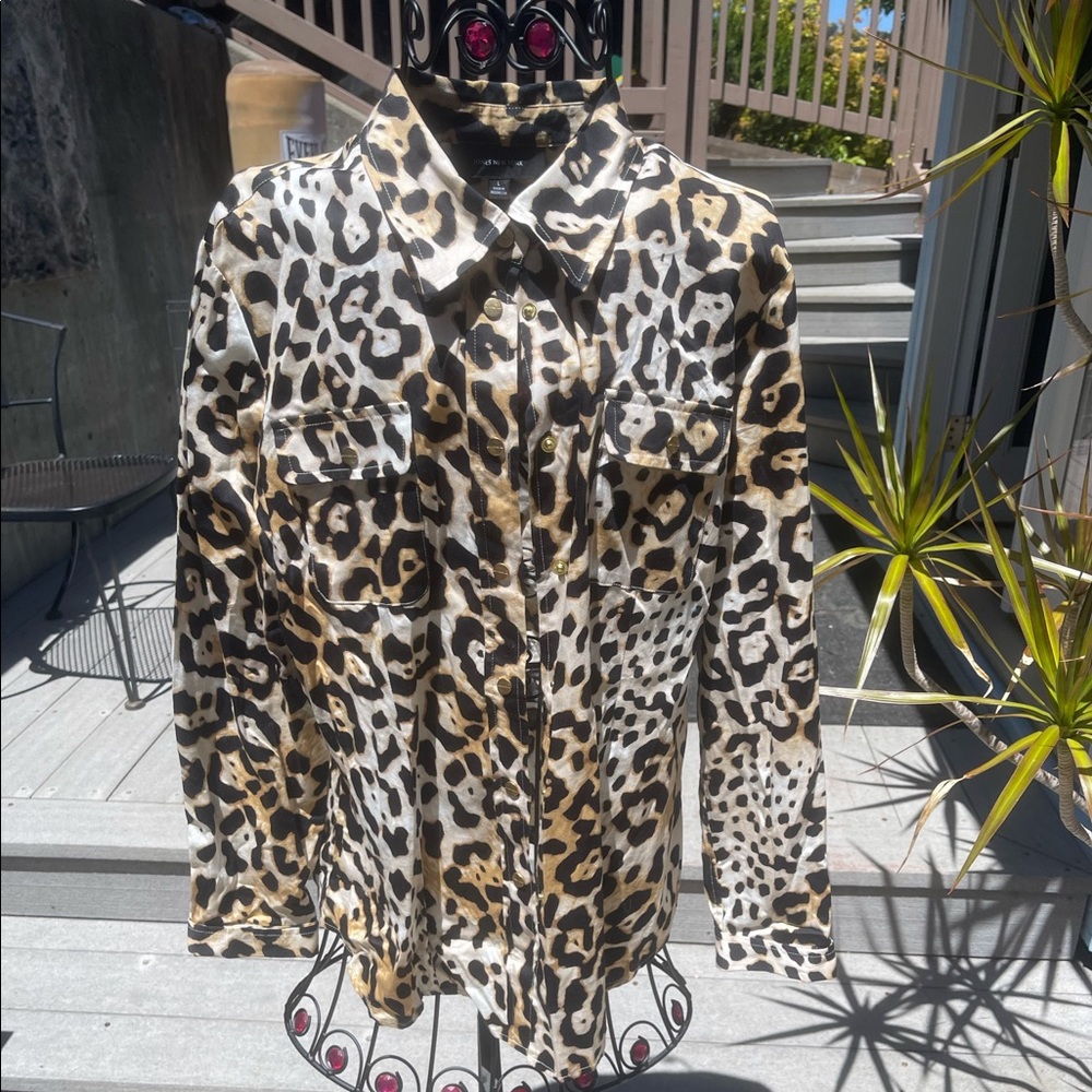 Leopard button up
